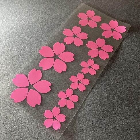 Creative Fashion Flower Cherry Blossoms Petal Leaves Motor Bike Stickers Auto Body Car Styling PVC Decals (Pink) in Saudi Arabia
