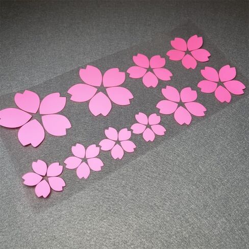 Creative Fashion Flower Cherry Blossoms Petal Leaves Motor Bike Stickers Auto Body Car Styling PVC Decals (Pink) in Saudi Arabia