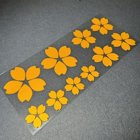 Creative Fashion Flower Cherry Blossoms Petal Leaves Motor Bike Stickers Auto Body Car Styling PVC Decals (Pink) in Saudi Arabia