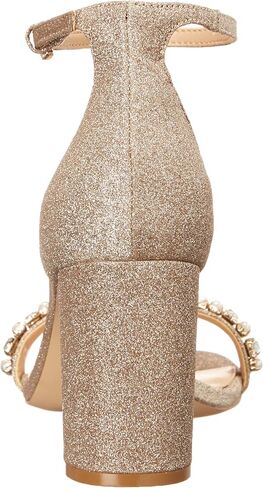 Jewel Badgley Mischka Daylann Pearl and Crystal Block Heel Sandal in Saudi Arabia