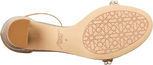 Jewel Badgley Mischka Daylann Pearl and Crystal Block Heel Sandal in Saudi Arabia