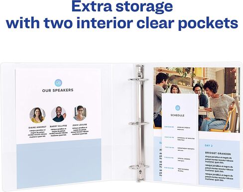 Avery Durable View Binder with 3-Inch Slant Ring, Holds 8.5 Inch x 11 Inch Paper, White, 1 Binder (17042) in Saudi Arabia