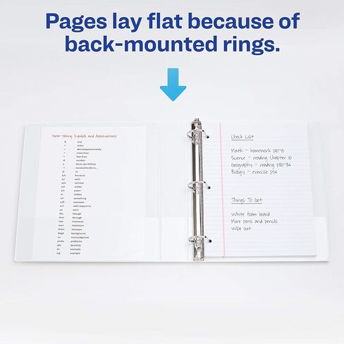 Avery Durable View Binder with 3-Inch Slant Ring, Holds 8.5 Inch x 11 Inch Paper, White, 1 Binder (17042) in Saudi Arabia