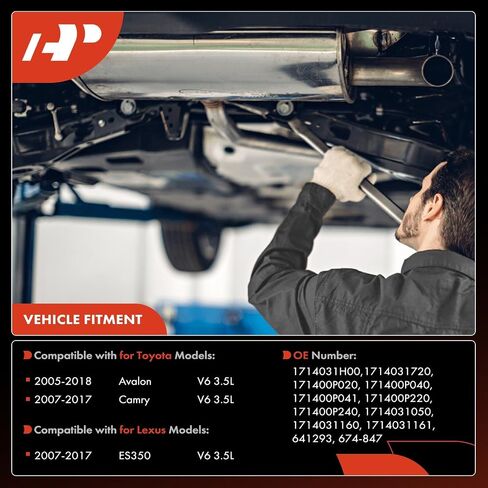 A-Premium Front Right Exhaust Manifold Catalytic Converter Kit Direct-Fit Compatible with Toyota Camry 2007-2017, Avalon 2005-2018 & Lexus ES350 2007-2017, 3.5L, EPA Compliant, Replace# 1714031H00 in Saudi Arabia