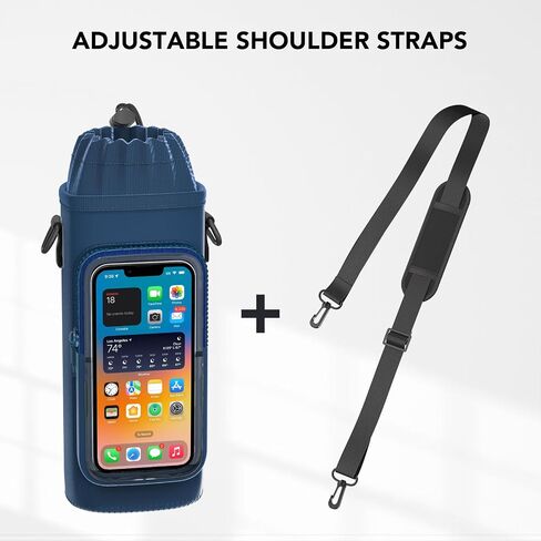 Water Bottle Carrier Bag with Adjustable Shoulder, Touch Sensitive Supported Water Bottle Sling Holder for for Walking Outdoor Hiking Travelling Camping Under 40oz in Saudi Arabia