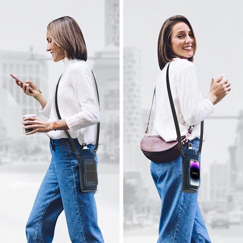 Water Bottle Carrier Bag with Adjustable Shoulder, Touch Sensitive Supported Water Bottle Sling Holder for for Walking Outdoor Hiking Travelling Camping Under 40oz in Saudi Arabia