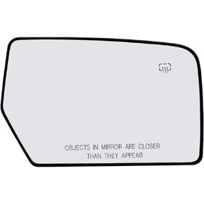 Passenger Side Mirror Glass Assembly With Plastic Backing Plate Heated Compatible with 2007-2011 Ford Expedition, 2007-2012 Lincoln Navigator