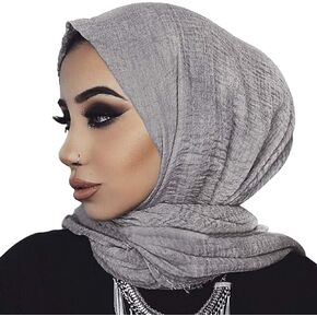 MioCloth Women Soft Cotton Linen Scarf Wrap Shawl for Any Season Fashion Long Head Scarf