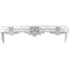 Heritage Lace Heirloom 20-Inch by 91-Inch Mantle Scarf, White