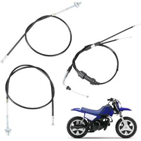 PW50 Throttle Cable Front and Rear Brake Cable for Yamaha PW50 Y-Zinger 50 PY50 Dirt Bike Assy 1981-1987 1988-2009