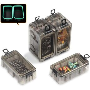 Dovesun Small Fishing Tackle Box Organizer Assembly Fishing Tackle Box Organizer Tackle Tray with Magnet Tawny 6PCS
