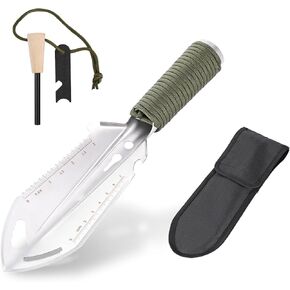 Backpacking Trowel,9 in 1 Multi-Function Camping Shovel with Flint Fire Starter,Trowel Backpacking,Camping Trowel,Ultralight Backpacking Shovel,Hiking Trowel Suitable for Outdoor/Camping
