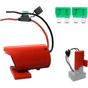 for Milwaukee 12V M12 Battery Adapter with Fuse & Switch,Power Wheels Adapter 14 Gauge Wire Power Convertor for DIY RC Trucks, RC Toys, Robotics, Not Included Battery (1 PCS)