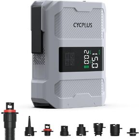 CYCPLUS 20PSI Rechargeable Paddleboard Pump - Intelligent Fast Dual-Stage Inflation, Deflation Function, Auto-Off &Dual LED Display, Suitable for Stand-Up Paddleboard, Inflatable Boat Tent Mattress