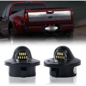 LED License Plate Light For Ford F150 F250 F350 Super Duty Ranger Explorer Bronco Excursion Expedition Tag Lamp Assembly, 6000K White 2PCS