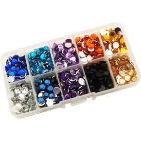 Summer-Ray 7mm Assorted Color Rhinestones in Storage Box (Color Collection #2)