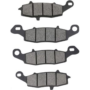 AHL Semi-metallic Front & Rear Brake Pads Set for Kawasaki VN1500 Vulcan Classic Fi 2000-2004