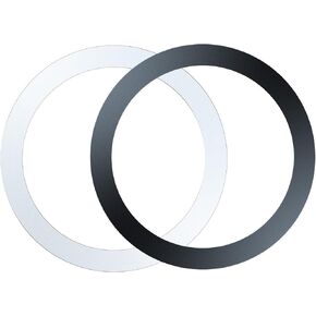 VICSEED 2X Metal Rings (Black + White) Fit for All Phone Cases Magnetic Car Mount