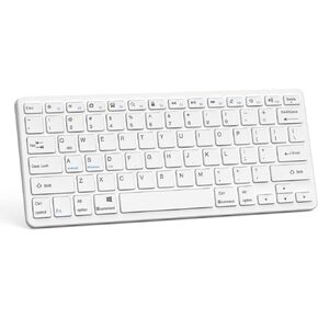 Bluetooth Keyboard for iPad, Bluetooth Keyboard Compatible iPad 10th 9th 8th, iPad Air 5th 4th, iPad Pro 13/12.9/11 inch, iPad Air 13/11 inch, Portable Keyboard Including iOS, Android, Windows - White