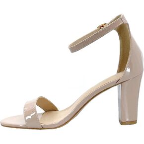 Women Ankle Strap Open Toe Comfort Midium Block Chunky Heel Sandal Shoes