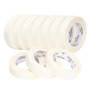 GEYYANG Masking Tape Bulk 10 Pack,General Purpose Beige White Masking Tape for Arts,Crafts,Label,Home,Office,School Stationery,1 inch x 55 Yards,550 Total Yards