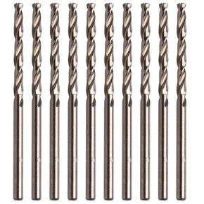 LudoPam 5/64 Inch Cobalt Drill Bit Set, M35 HSS Twist Jobber Length for Hardened Metal, Stainless Steel, Cast Iron, Pack of 10