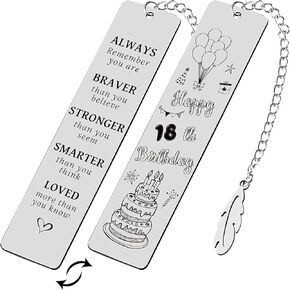 16th Birthday Bookmark Gifts for Girls Boys Always Remember You are Braver Bookmarks for 16 Year Old Girl Boys Birthday Gifts for 16 Yrs Old Daughter Son Birthday Gift