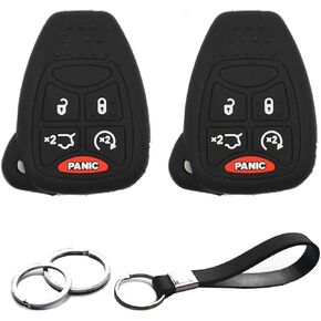 2pcs Compatible with Chrysler 200 Sebring Dodge Avenger Key Fob Cover Case Key Chain Protector Shell Holder