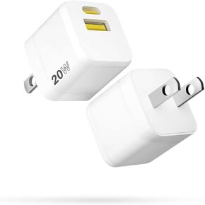 USB C Charger Block,for Apple Watch Series 8 20W Mini Fast Charging Cube,Dual Port Power Adapter,Compatible with Apple Watch Series 9/8/7/6/Se ipad Pro/Air for iPhone 14 13 12 11 Pro/Pro Max/XR/XS/XS