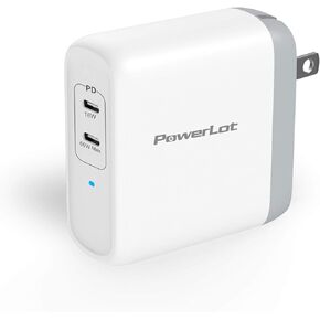USB C Wall Charger, PowerLot 68W 2-Port GaN PD 3.0 USB C Charger Block, 60W USB C Power Adapter for MacBook Pro, Fast Wall Charger for iPhone 15 pro max,iPhone14/13/12 Pro Max, iPad Pro,iWatch,iPods