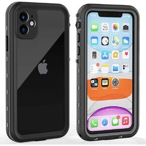 iPhone 11 Waterproof Case with Screen Protector Full Body Protector Shockproof Dustproof Dirtproof Heavy Duty IP68 Waterproof Case for iPhone 11(6.1inch) (Clear)