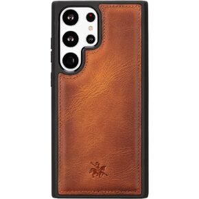 Venito Lucca Flex Leather Case Compatible with Samsung Galaxy S24 Plus (6.7 inches) Case – Extra Secure with Padded Back Cover (Antique Brown)