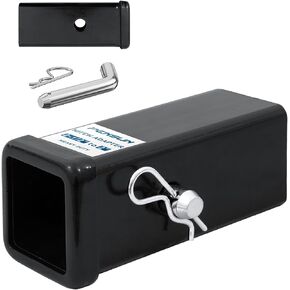 PENSUN 2.5" to 2" Trailer Hitch Receiver Adapter Fit for 2-inch Trailer Hitch Attachments 2.5-inch Trailer Hitch Receiver Tube with Hitch Pin and Clip