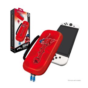 Hyperkin Limited Edition Official Miraculous EVA Hard Shell Protective Travel Carrying Case – Officially Licensed - For Nintendo Switch® OLED Model/Nintendo Switch Lite®/Nintendo Switch® (Ladybug)