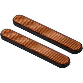 Motorcycle Front Fork Reflector Lower Legs Slider Saddlebag Reflector Cover Fit For Harley Touring Dyna Softail Sportster XL 883 1200 Orange