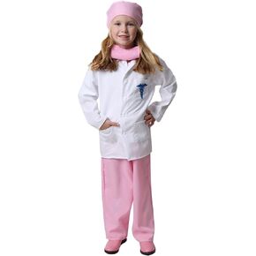 Girls Pink Doctor Costume for Kids | Kids Scrubs, Kids Doctor Coat, Kids Doctor Costume, Kids Scrubs