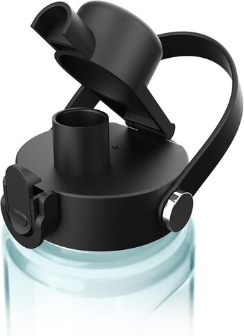 ALIENSX Spout Lid for Wide Mouth Water Bottles, Ideal Chug Cap for Hydro Flask Rambler 12/16/18/32/40/64 oz and Yeti Yonder 20/25/34/50 oz, Replacement Lids with Push Button and Flexible Handle in Kuwait