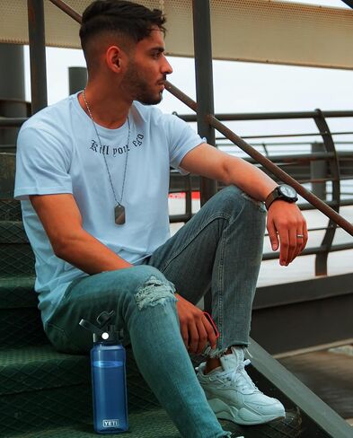 ALIENSX Spout Lid for Wide Mouth Water Bottles, Ideal Chug Cap for Hydro Flask Rambler 12/16/18/32/40/64 oz and Yeti Yonder 20/25/34/50 oz, Replacement Lids with Push Button and Flexible Handle in Kuwait