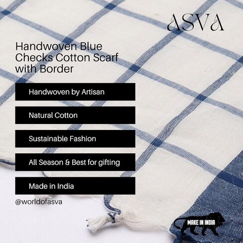 Handmade Scarf for Women, Cotton - Handwoven Scarf For Women in Saudi Arabia