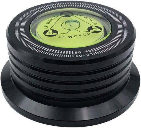 LP530B Record Weight Disc Stabilizer Turntable Level HiFi 3 in 1 Shock-Proof Vinyl Clamp with Bubble Leveling (50Hz, Black) in Saudi Arabia
