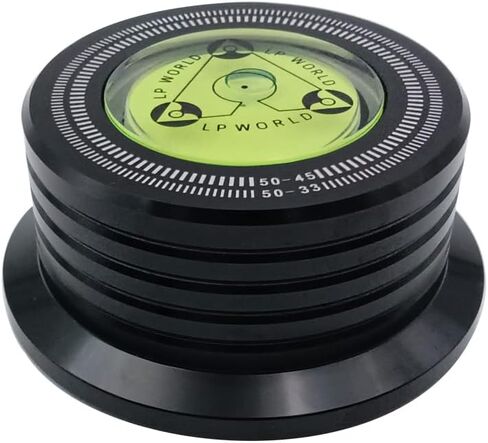 LP530B Record Weight Disc Stabilizer Turntable Level HiFi 3 in 1 Shock-Proof Vinyl Clamp with Bubble Leveling (50Hz, Black) in Saudi Arabia