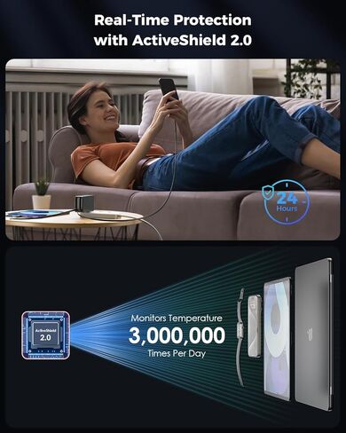 أحدث 2024 شاحن حائط قابل للسحب PD 65 وات، كتلة شاحن كمبيوتر محمول 2 في 1 USB C مع منافذ متعددة، كابلات قابلة للسحب من النوع C وLightning لأجهزة MacBook Pro/Air وiPad وiPhone وSamsung Galaxy in Kuwait