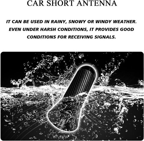 Carbon Fiber Car Short Antenna, 1.43 Inch Universal Stubby Antenna Decoration Replacement, Mini Aerial Antenna with Aluminum Threading Screw for FM AM Radio Reception (Blue) in Kuwait