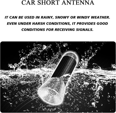 Carbon Fiber Car Short Antenna, 1.43 Inch Universal Stubby Antenna Decoration Replacement, Mini Aerial Antenna with Aluminum Threading Screw for FM AM Radio Reception (Blue) in Kuwait