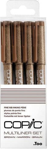 Copic Marker Multi Liner 4 Piece, Brown Set in Saudi Arabia