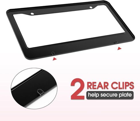 License Plate Frames for 2 PCS Cute Cartoon Metal Tag Frame Stainless Steel Car Front Rear Plate Decor,Quality Aluminum Composite Design Car Accessories with Holes and Screws,12.2x6.3inches in Saudi Arabia