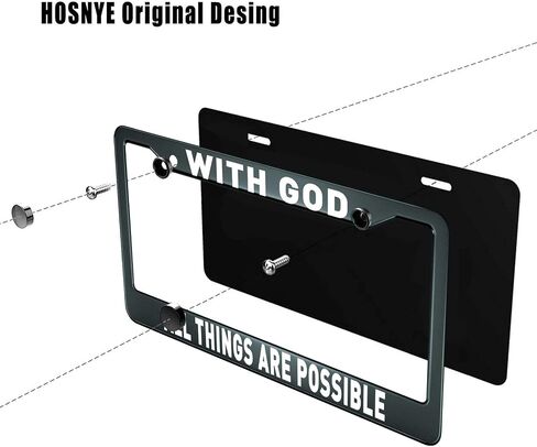 HOSNYE Adventure Awaits License Plate Frame Alpine Travel Enthusiasts Metal License Plate Cover Front Plates Frames Car Tag Frame for Women Men US Vehicles Standard in Saudi Arabia