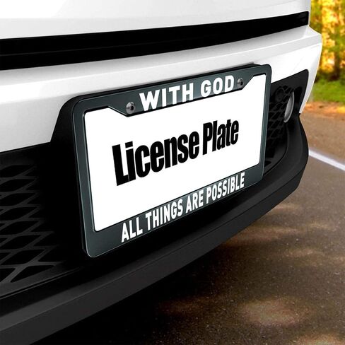 HOSNYE Adventure Awaits License Plate Frame Alpine Travel Enthusiasts Metal License Plate Cover Front Plates Frames Car Tag Frame for Women Men US Vehicles Standard in Saudi Arabia