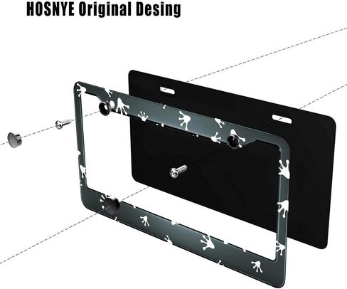 HOSNYE Adventure Awaits License Plate Frame Alpine Travel Enthusiasts Metal License Plate Cover Front Plates Frames Car Tag Frame for Women Men US Vehicles Standard in Saudi Arabia