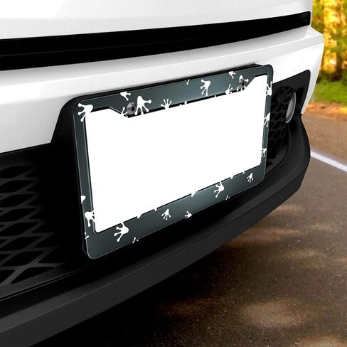 HOSNYE Adventure Awaits License Plate Frame Alpine Travel Enthusiasts Metal License Plate Cover Front Plates Frames Car Tag Frame for Women Men US Vehicles Standard in Saudi Arabia